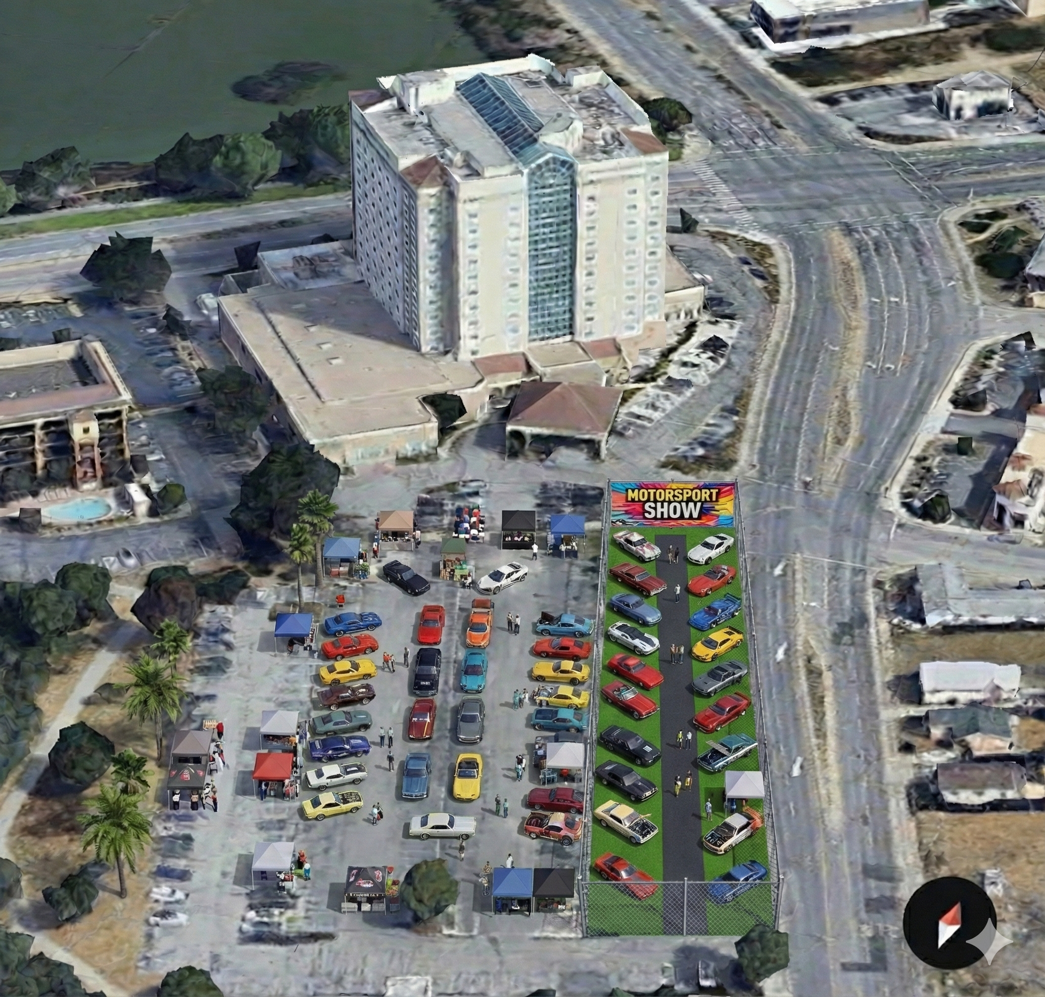 Monterey Motorshow detail concept illustration